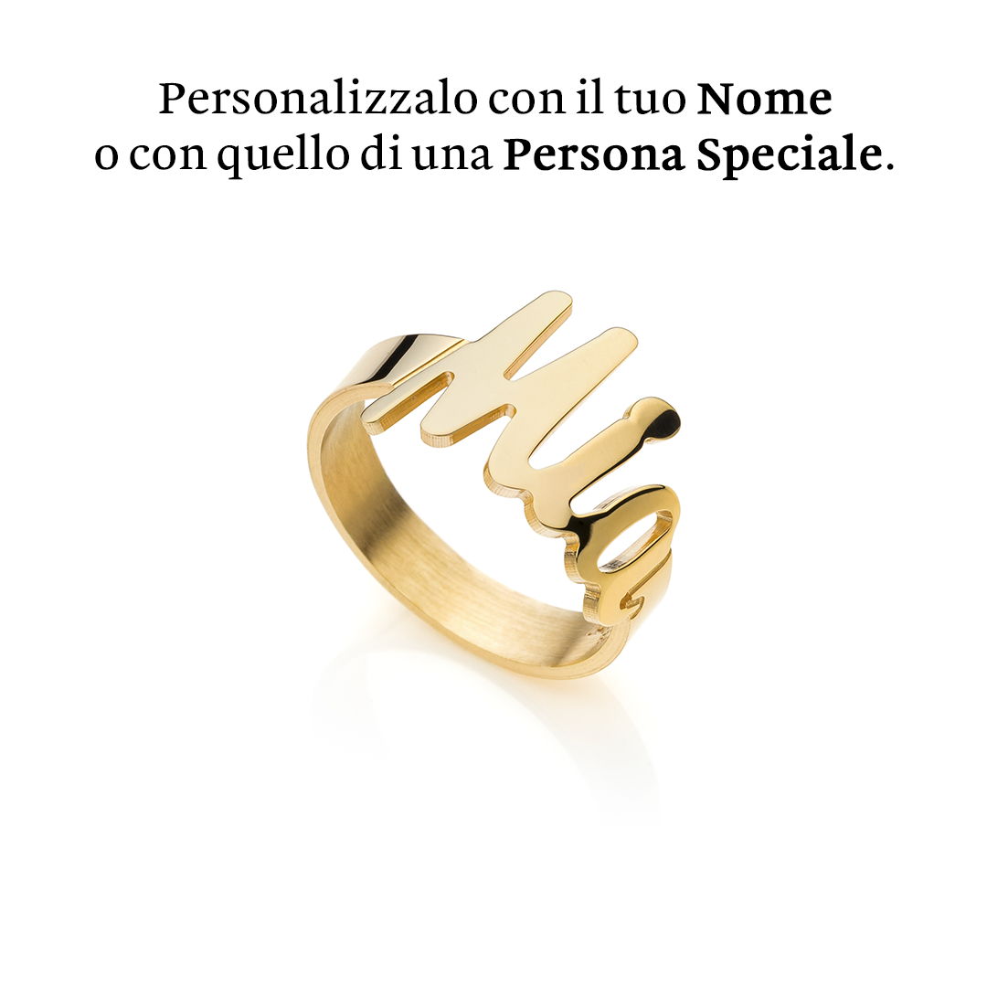 Anelli con nome in corsivo clearance