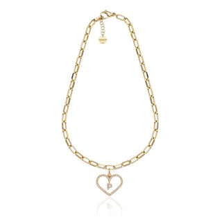 Zircon Heart and Letter Choker
