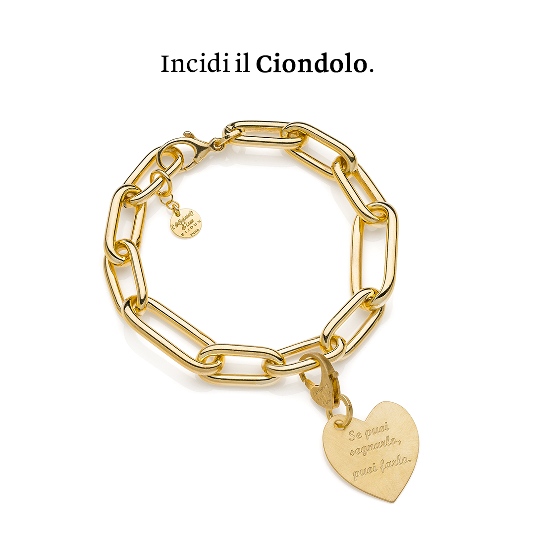 Bracciale Ciondolo Cuore Satinato