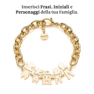 Bracciale Famiglia Catena Grande Inciso