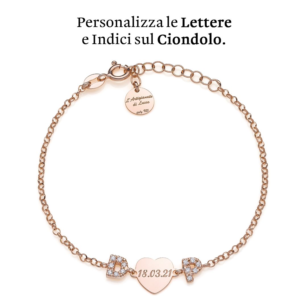 Bracciale Letterine Zirconate