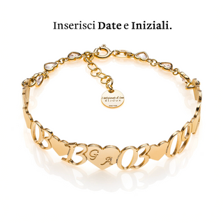 Bracciale Rigido Date e Cuori