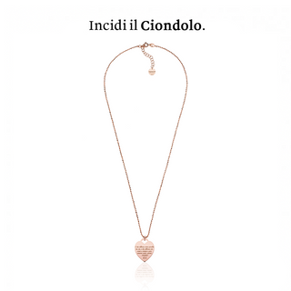 Collana Cuore Grande Inciso