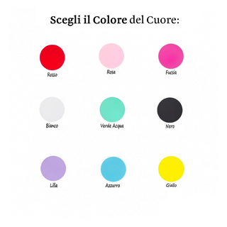 Collana Cuore Grande Smaltato