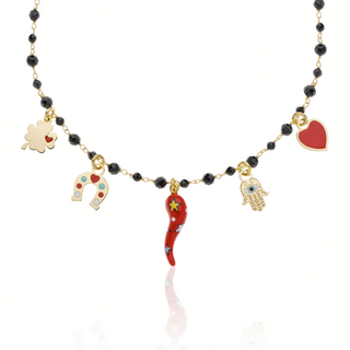 Enamel Pendant Necklace