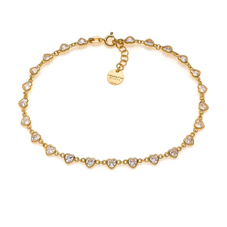 Zircon Heart Anklet