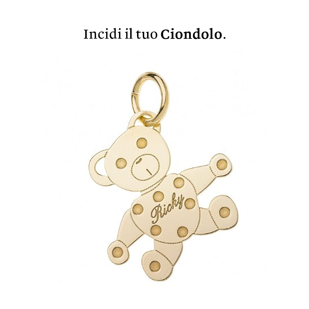 Ciondolo Orsetto In Oro 14K / Oro Giallo Autentico / Ciondolo - Foto 10