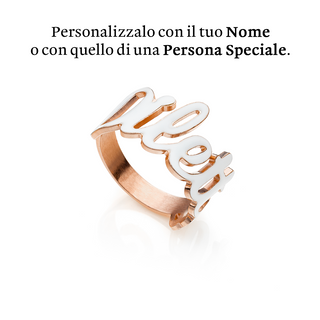 Anello Nome Corsivo Smaltato