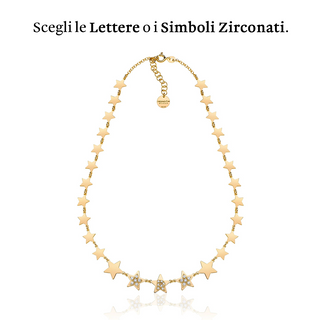 Zircon Stars and Letters Choker