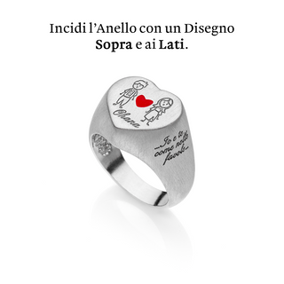 Anello Cuore Satinato