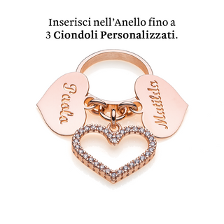 Anello Cuori Scavati
