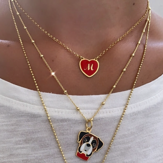 Enamelled Heart Choker