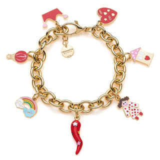 Multi Charms Enamel Bracelet
