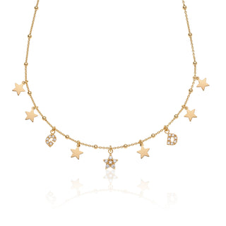 Collana Stelle e Letterine Zirconate