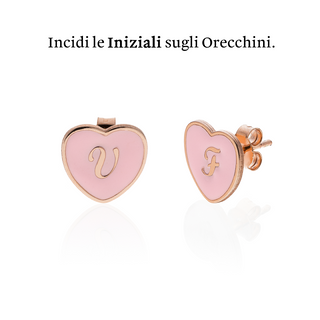 Orecchini Lobo Cuore Smaltati
