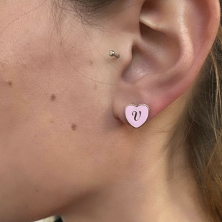 Orecchini Lobo Cuore Smaltati
