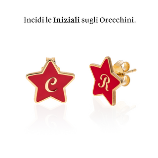 Orecchini Lobo Stella Smaltati