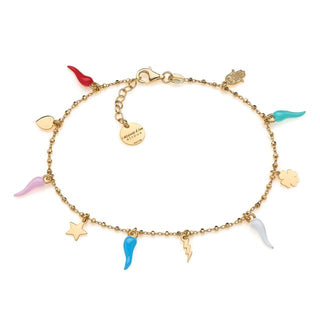 Rainbow Cornetti Anklet